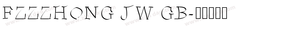 FZZZHONG JW GB字体转换